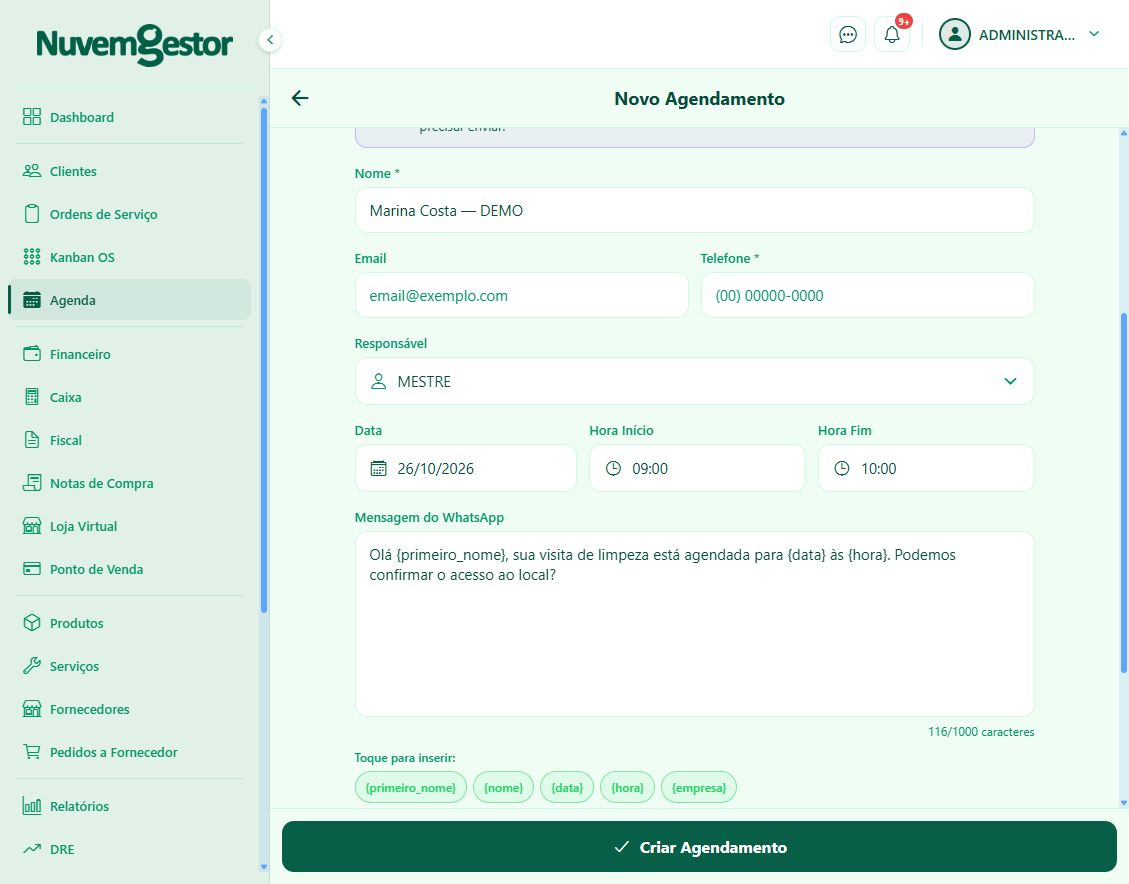 Lembrete de limpeza pelo WhatsApp: prepare a mensagem para a equipe enviar