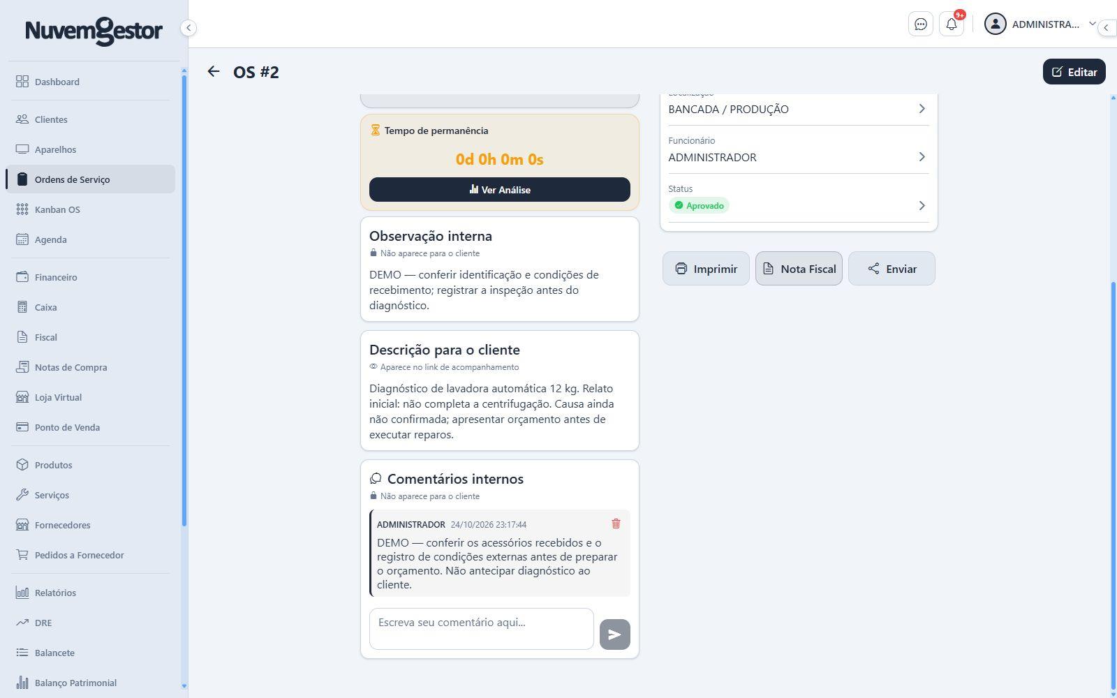 Equipe da assistência: mantenha orientações internas junto à OS do eletrodoméstico